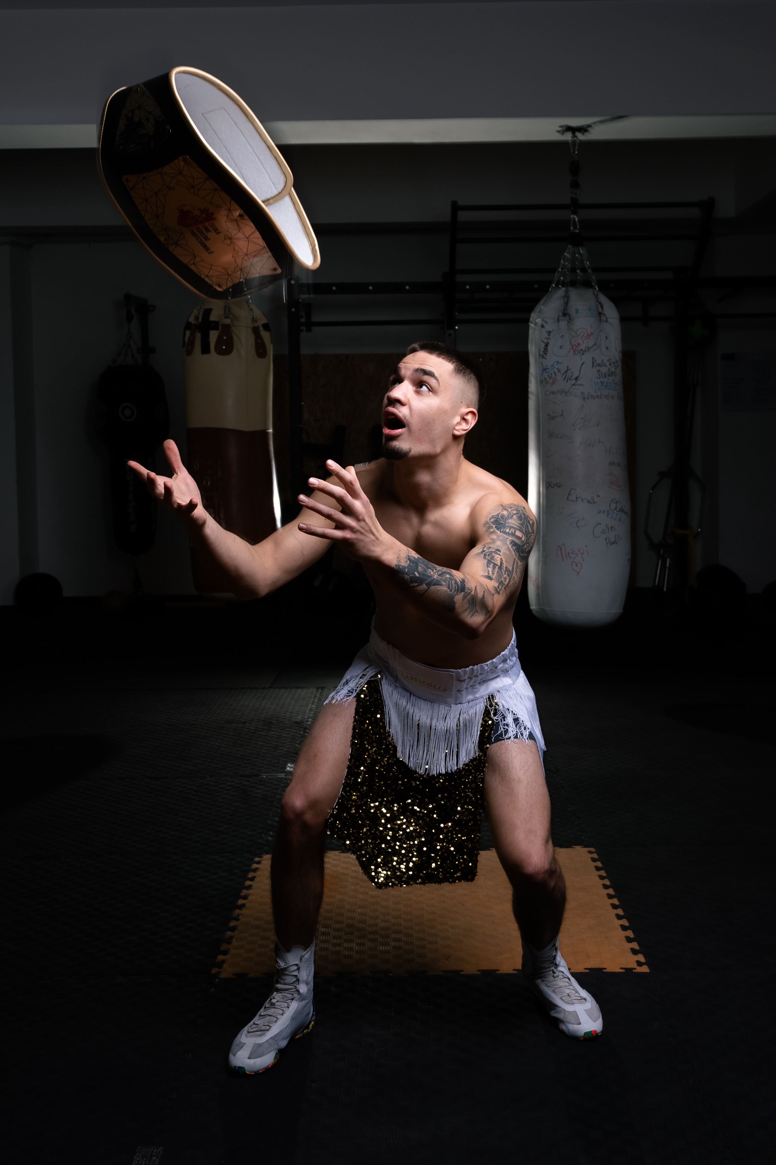 fotografie banánu, jak chytá mistrovský pás